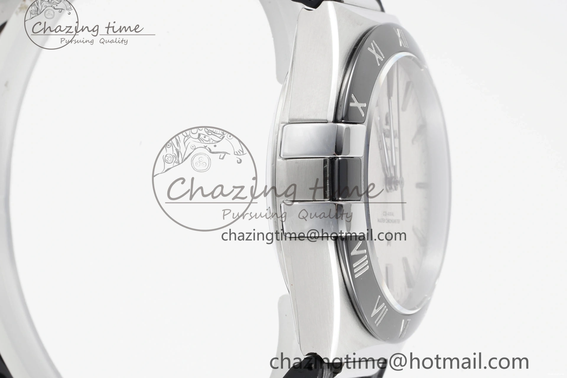 0403 GoAnywhere Constellation Black Ceramic SS 8F 1:1 Best Edition White Textured Dial on Black Gummy Strap A 7803